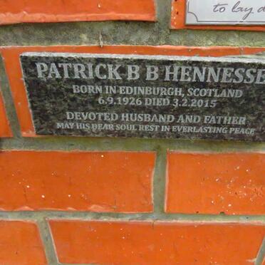 HENNESSEY Patrick B.B. 1926-2015