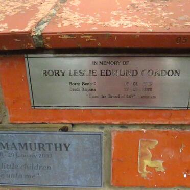 CONDON Rory Leslie Edmund 1919-1992