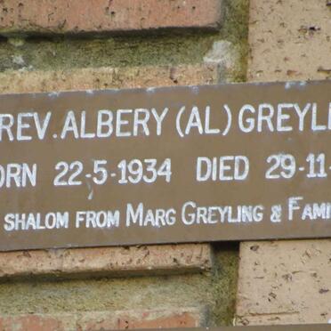 GREYLING Albery 1934-1989