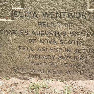 WENTWORTH Eliza -1882