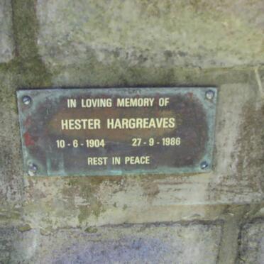 HARGREAVES Hester 1904-1986