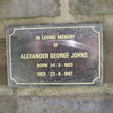 JOHNS Alexander George 1903-1987