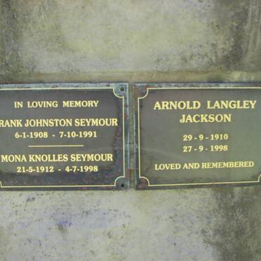SEYMOUR Frank Johnston 1908-1991 &amp; Mona Knolles 1912-1998 :: JACKSON Arnold Langley 1910-1998