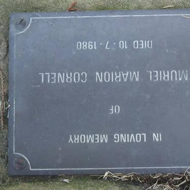 CORNELL Murial Marion -1980