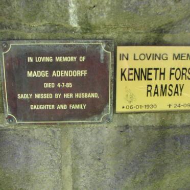ADENDORFF Madge -1985 :: RAMSAY Kenneth Forsyth 1930-1997