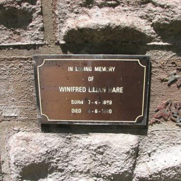 HARE Winifred Lilian 1899-1990
