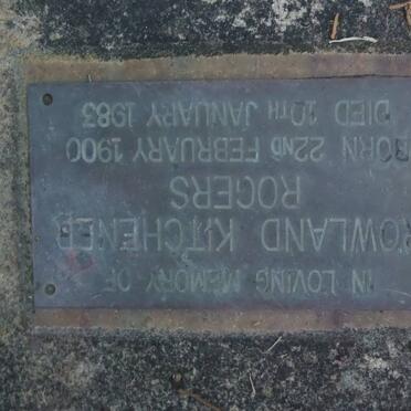 ROGERS Rowland Kitchener 1900-1983