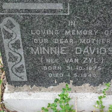 DAVIDS Minnie nee VAN ZYL 1875-1940