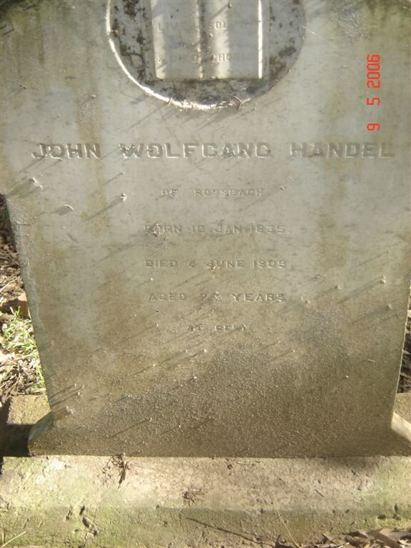 HANDEL John Wolfgang 1835-1909