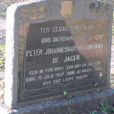 JAGER Peter Johannes, de 1894-1957 &amp; Maryna Adriana 1901-1969