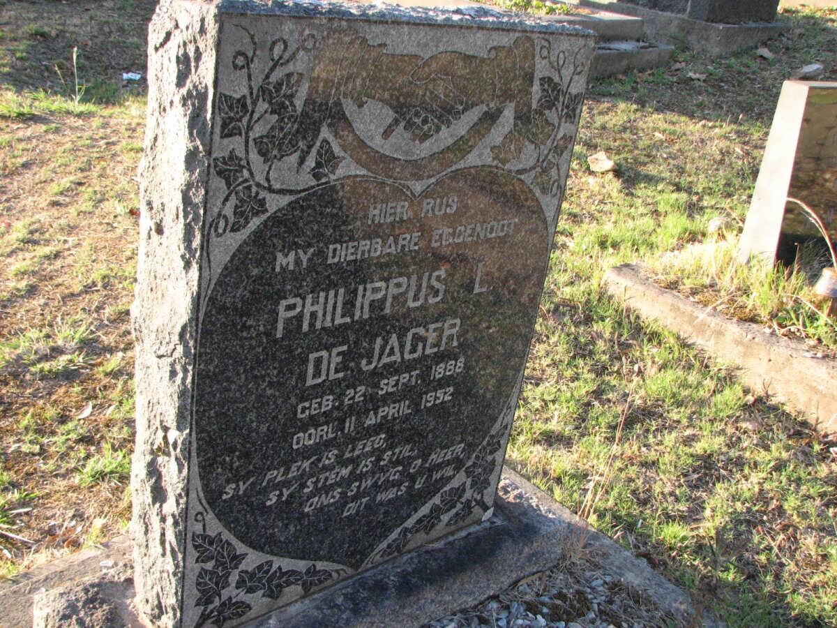 JAGER Philippus L., de 1888-1952