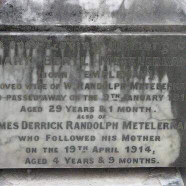 METELERKAMP Mary Beryl nee TEMPLEMAN -1914 :: METELERKAMP James Dereck Randolph -1914