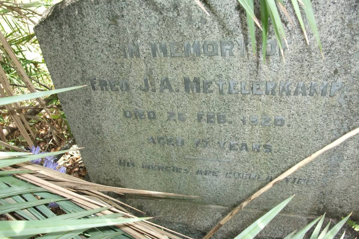 METELERKAMP Fred J.A. -1920