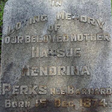 PERKS Hansje Hendrina née BARNARD 1874-1941