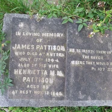 PATTISON James -1944 & Henrietta M. M. -1948