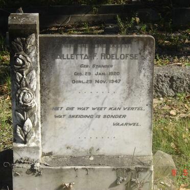 ROELOFSE Alletta nee STANDER 1920-1947
