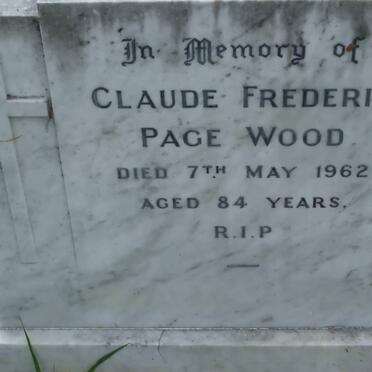 WOOD Claude Frederic Page -1962