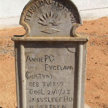 EYGELAAR Annie P.C. nee GUSTYN 1869-1922