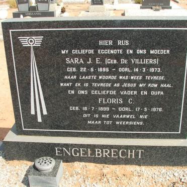 ENGELBRECHT Floris C. 1899-1976 &amp; Sara J.E. DE VILLIERS 1895-1973