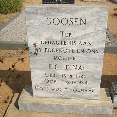 GOOSEN E.G. 1920-1984