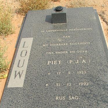 LOUW P.J.A. 1923-1992
