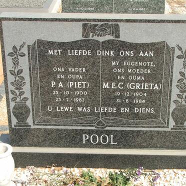 POOL P.A. 1900-1987 &amp; M.E.C. 1904-1984