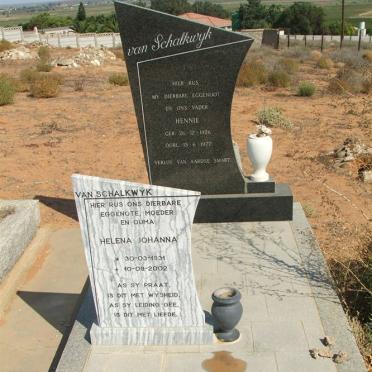 SCHALKWYK Hennie, van 1926-1977 &amp; Helena Johanna 1931-2002