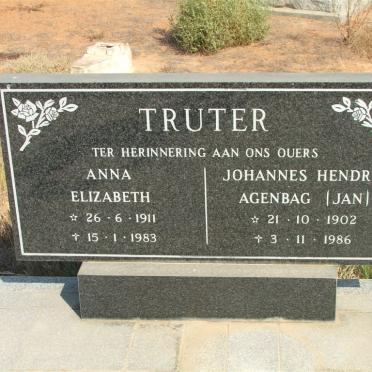 TRUTER Johannes Hendrik Agenbag 1902-1986 &amp; Anna Elizabeth 1911-1983