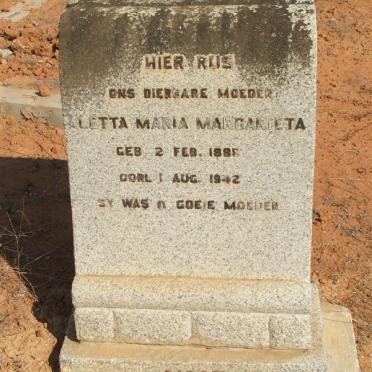 UYS Aletta Maria Margarieta 1889-1942