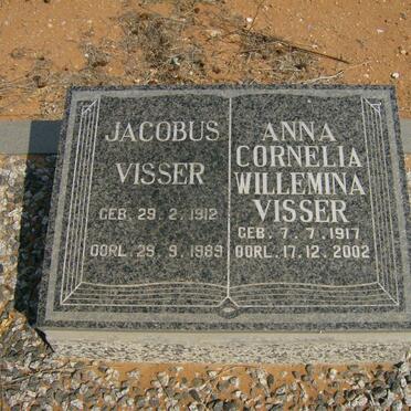 VISSER Jacobus 1912-1989 &amp; Anna Cornelia Willemina 1917-2002