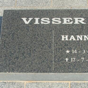 VISSER Hannes 1935-2005
