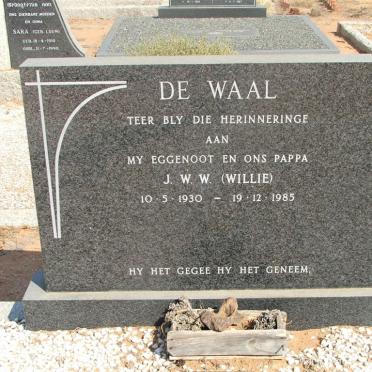 WAAL J.W.W., de 1930-1985