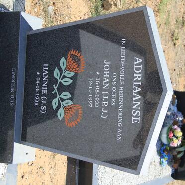 ADRIAANSE J.P.J. 1932-1997 &amp; J.S. 1938-