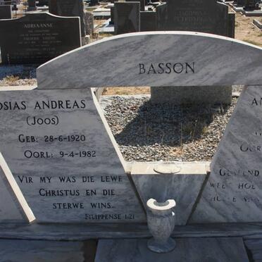BASSON Josias Andreas 1920-1982 &amp; Anna Christina HORN 1932-1997 