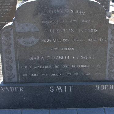 SMIT Christiaan Jacobus 1887-1959 &amp; Maria Elizabeth VISSER 1887-1974 