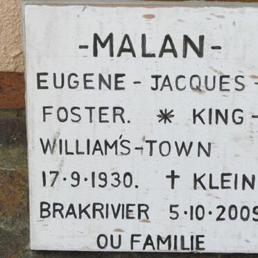 Western Cape, KLEIN BRAK RIVER, Beyers Street, Private Memorial plaque