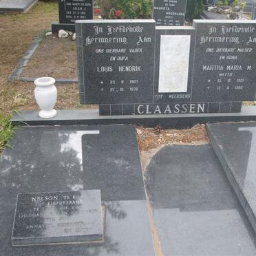 CLAASSEN Louis Hendrik 1907-1978 &amp; Martha Maria M. 1921-1982 :: CLAASSEN Nelson 
