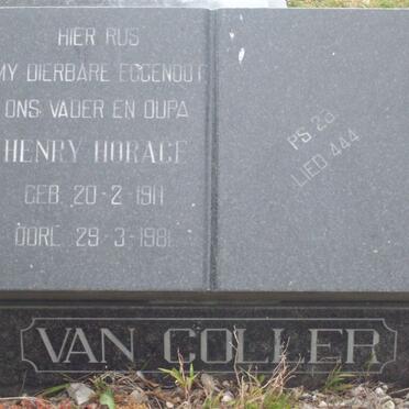 COLLER Horace Henry, van  1911-1981