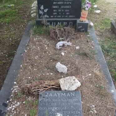 MUNRO Daniel Johannes 1904-1971 :: ZAAYMAN Petronella Catherina 1931-1994 