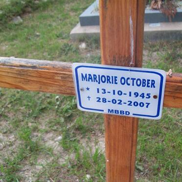OCTOBER Marjorie 1945-2007