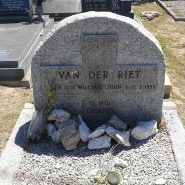 RIET William John, van der 1973-1995