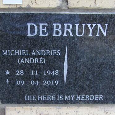 BRUYN Michiel Andries, de 1948-2019