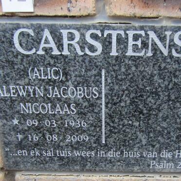 CARSTENS Alewyn Jacobus Nicolaas 1936-2009