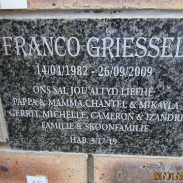 GRIESSEL Franco 1982-2009