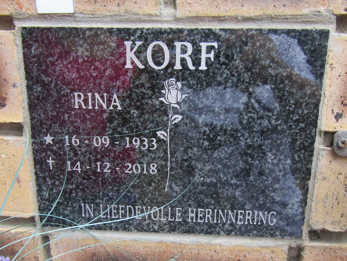 KORF Rina 1933-2018