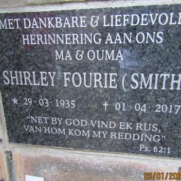 FOURIE Shirley nee SMITH 1935-2017