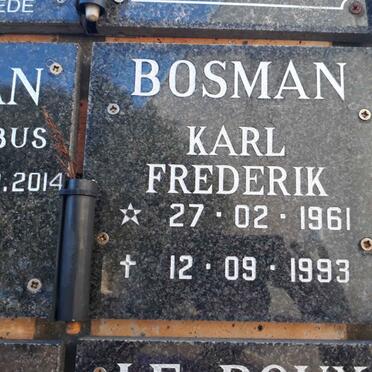BOSMAN Karl Frederik 1961-1993