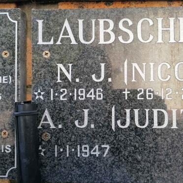 LAUBSCHER N.J. 1946-2005 &amp; A.J. 1947-