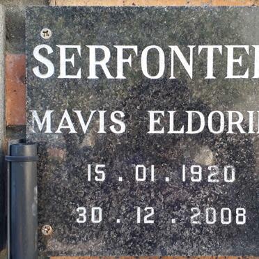 SERFONTEIN Mavis Eldorine 1920-2008