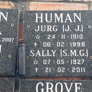 HUMAN J.J. 1910-1998 &amp; S.M.G. 1927-2011